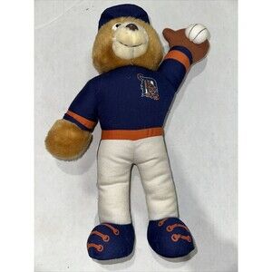 Good Stuff Detroit Tigers Baseball Plush Teddy Bear W/ Glove & Ball In Uniform